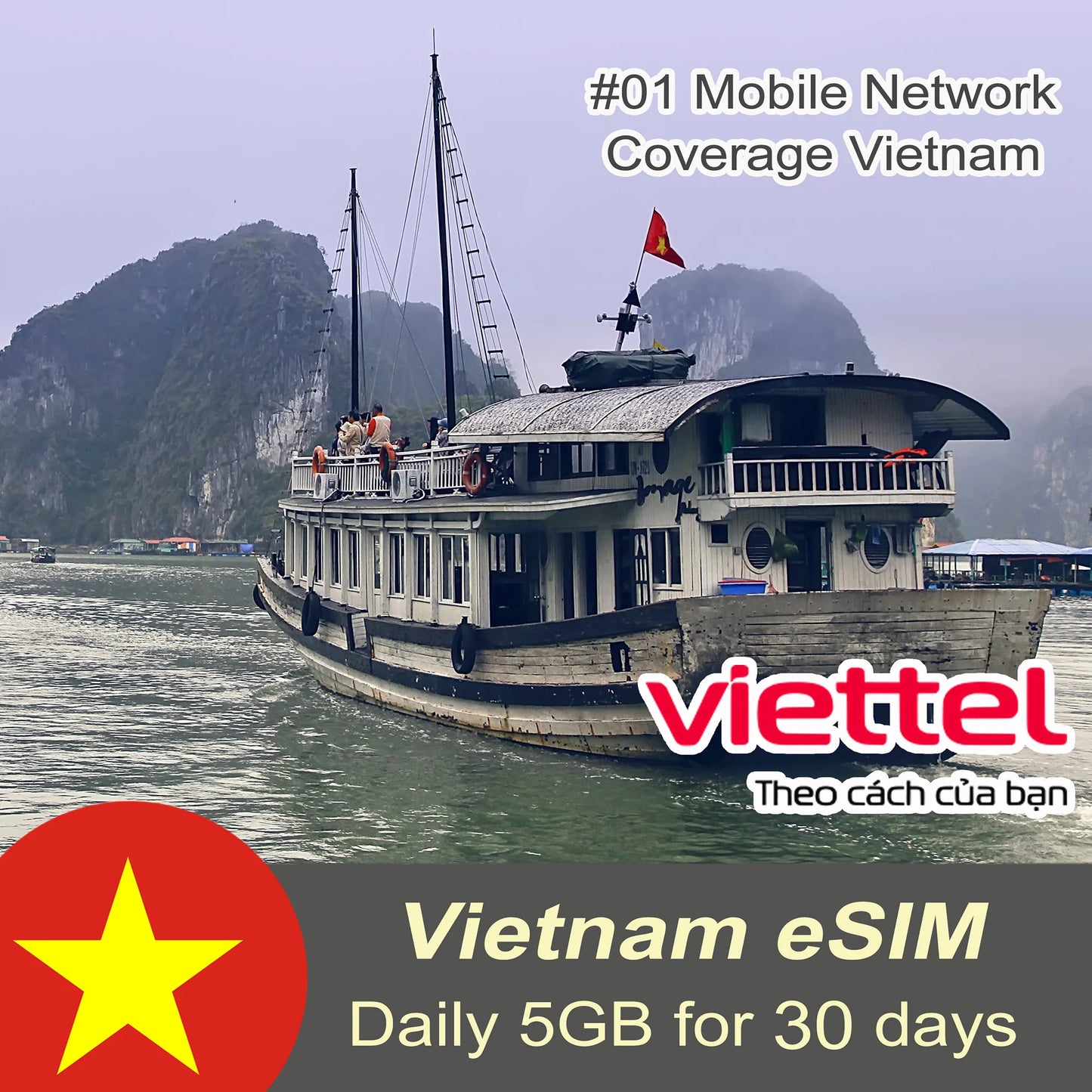 Viettel eSIM Daily 5GB For 30 Days