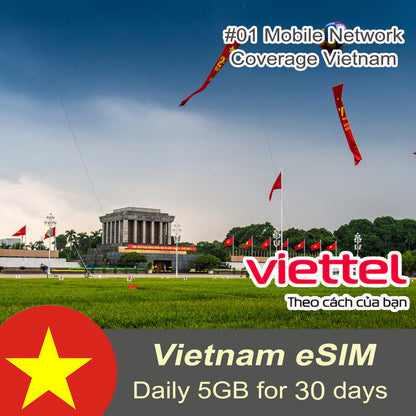 Viettel eSIM Daily 5GB For 30 Days