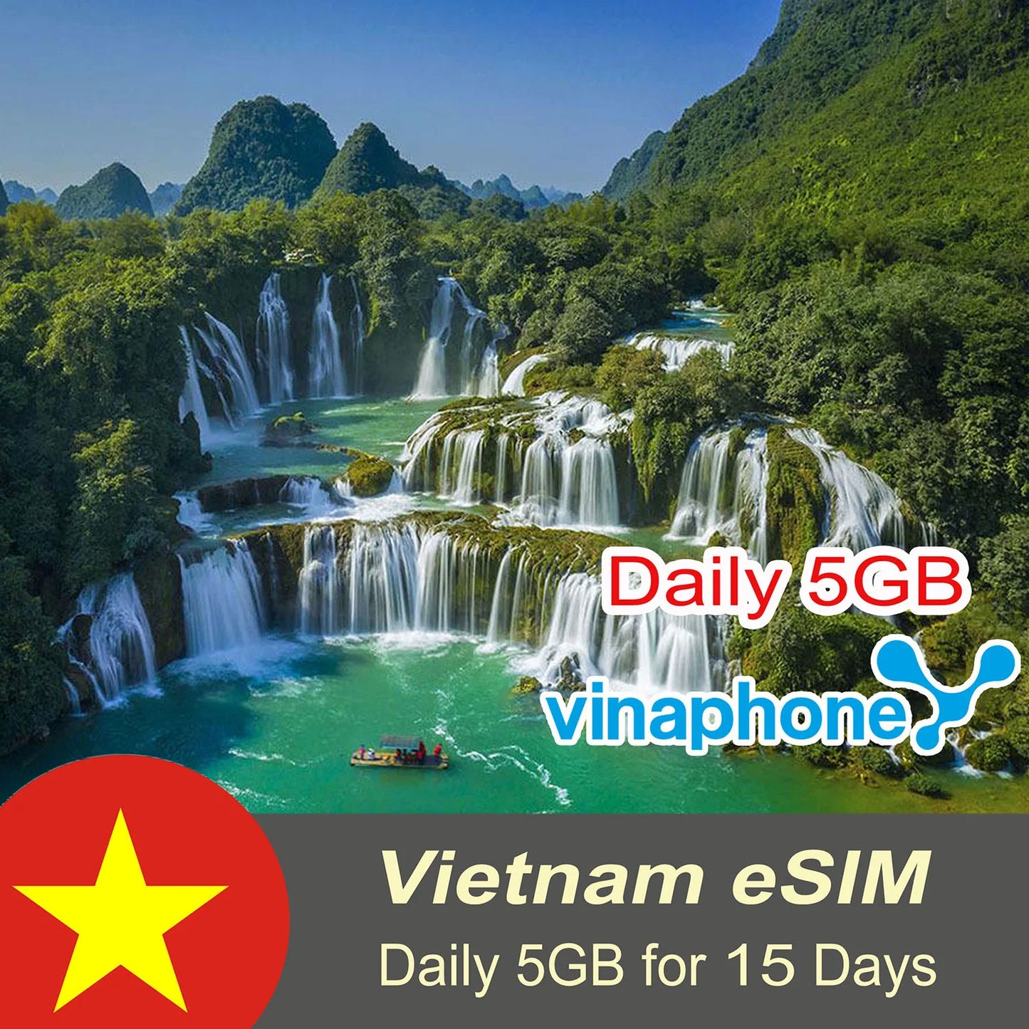 Vinaphone eSIM Daily 5GB For 10 - 15 - 30 Days