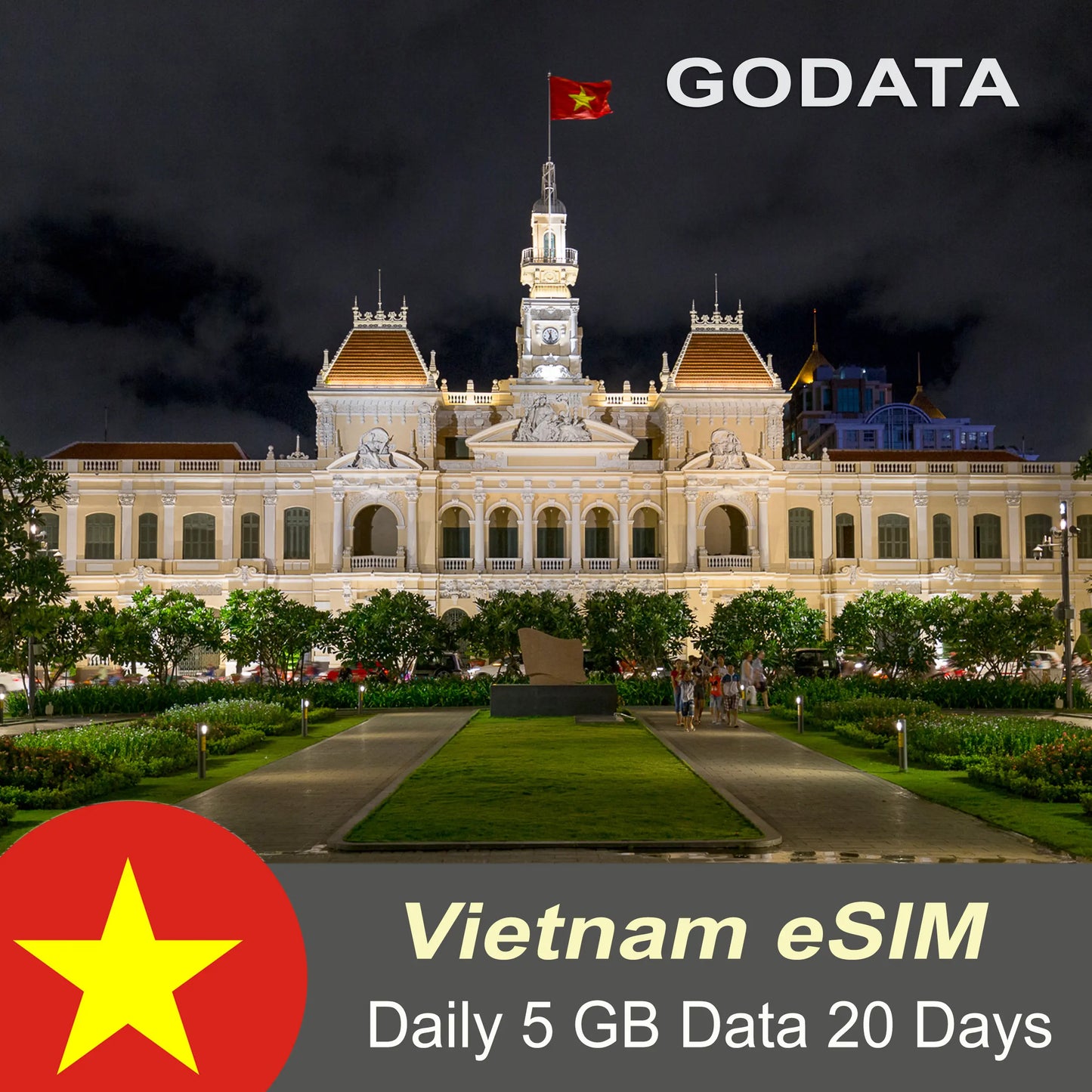 Vietnam eSIM - GODATA Daily 5 GB Data For 20 days | Vietnamobile