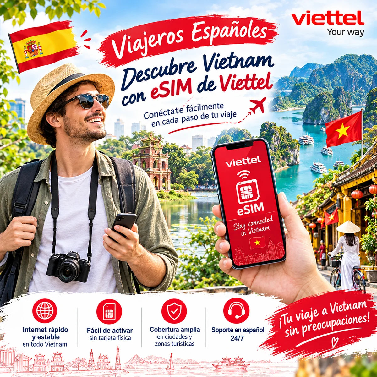Best Vietnam eSIM for Spanish Tourists – Affordable Data & Easy Setup