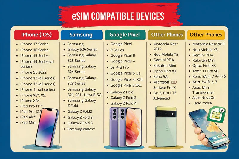 Enet Sim Compatable Phone eSIM compatible devices – Full up-to-date list – ESIM VIETNAM