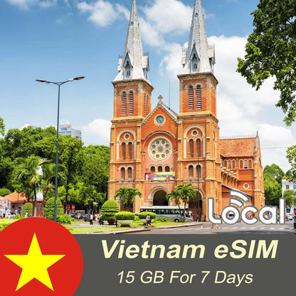 Vietnam Local eSIM For 7-15-30 Days | Up to 6GB/day