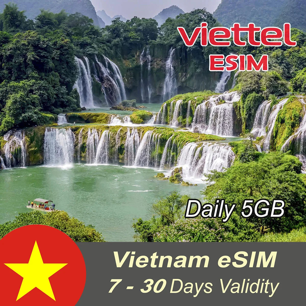 Viettel eSIM Daily 5GB For 7|10|15|20|30 Days