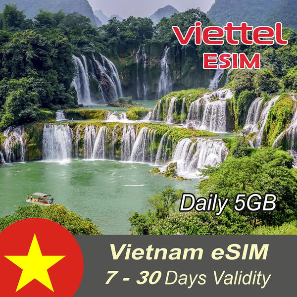 Viettel eSIM Daily 5GB For 7|10|15|20|30 Days