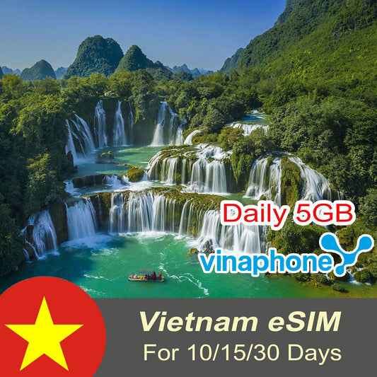 Vinaphone eSIM Daily 5GB For 10 - 15 - 30 Days