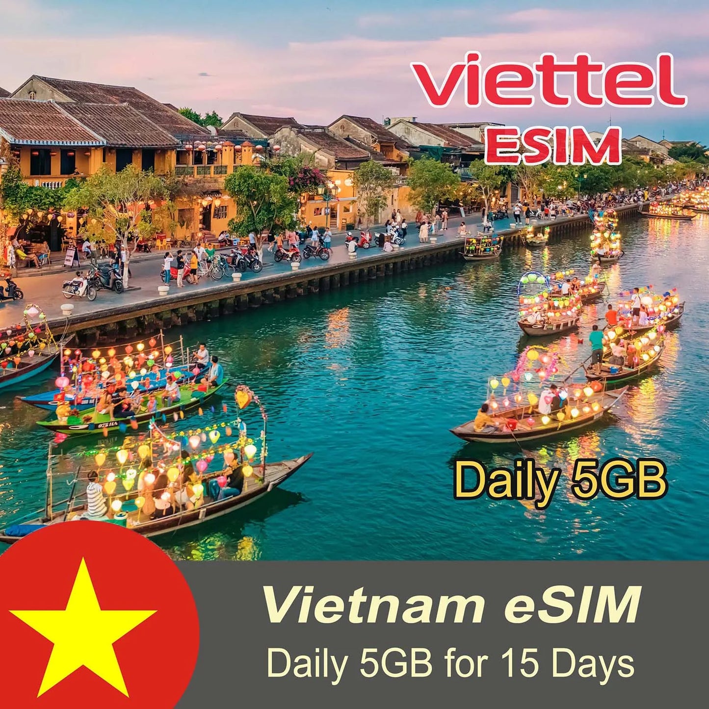 Viettel eSIM Daily 5GB For 10-15-20-30 Days