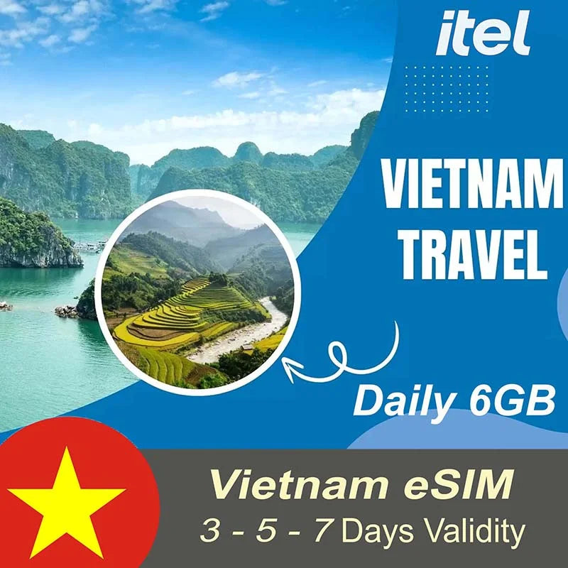 eSIM Vietnam for Tourist Daily 6GB For 3-5-7 Days