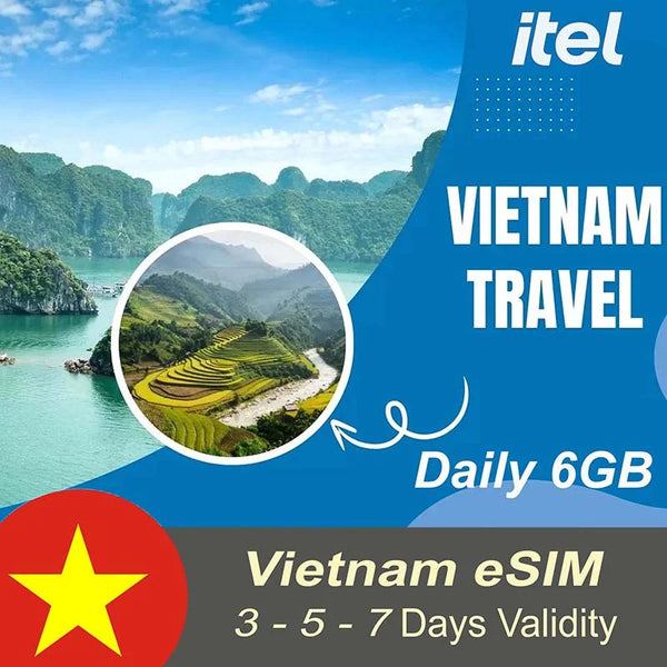 eSIM Vietnam for Tourist Daily 6GB For 3-5-7 Days